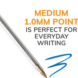 BIC CRISTAL - BALL PENS - MIX CLR 10PCS