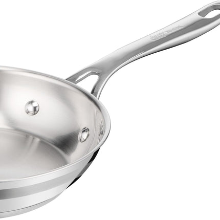 Jamie Oliver by Tefal Cook Smart 10-Piece Stainless Steel Pots and Pans Set, Robust, Fast Heating, Even Cooking, Riveted Handle, Induction Safe, Oven and Dishwasher Safe, Induction Cookware Set