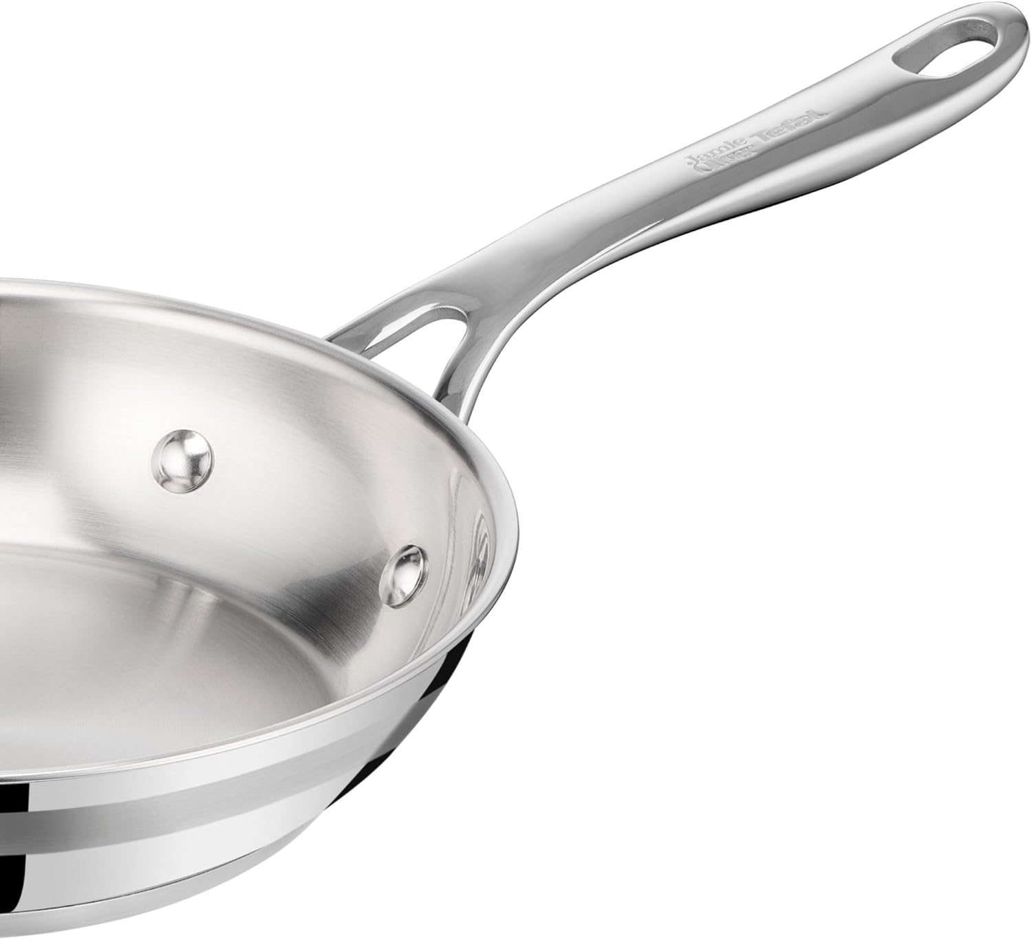 Jamie Oliver by Tefal Cook Smart 10-Piece Stainless Steel Pots and Pans Set, Robust, Fast Heating, Even Cooking, Riveted Handle, Induction Safe, Oven and Dishwasher Safe, Induction Cookware Set