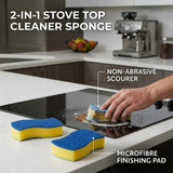 Vileda Scrunge Glass Ceramic Stovetop No-Scratch Scrub Sponge (Pack of 4)