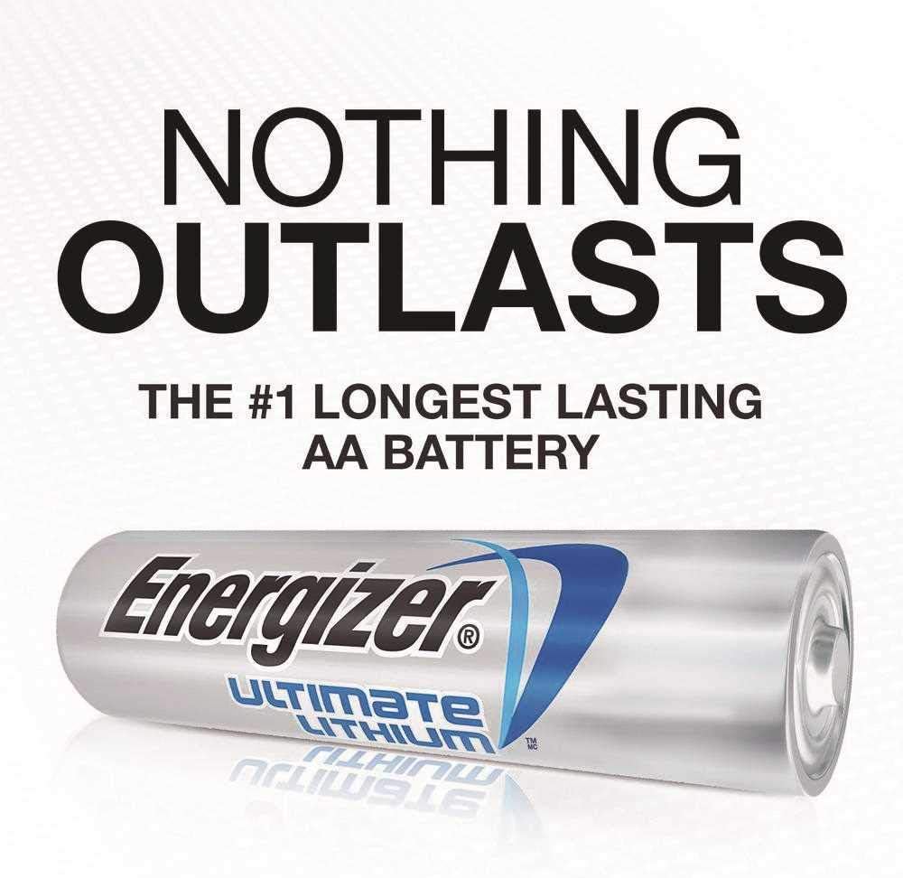 Energizer Ultimate Lithium AA Battery, Pack of 4