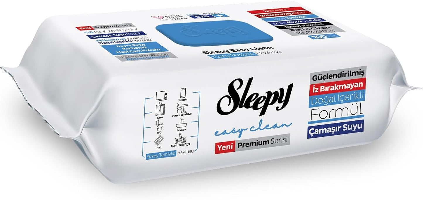 Sleepy Easy Clean Bleach Added Surface Cleaning Towel 100 Sheets