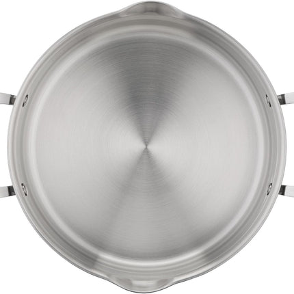 Jamie Oliver by Tefal Cook Smart 10-Piece Stainless Steel Pots and Pans Set, Robust, Fast Heating, Even Cooking, Riveted Handle, Induction Safe, Oven and Dishwasher Safe, Induction Cookware Set