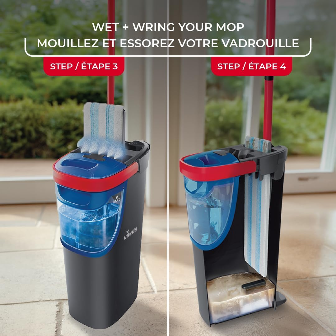 Vileda H2prO Flat Mop and Bucket Set