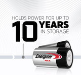 Energizer MAX D Batteries (2 Pack), D Cell Alkaline Batteries