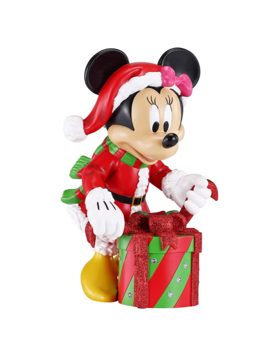Holiday Mouse Figurine with Lights and Music Mickey , Goofy and Minnie