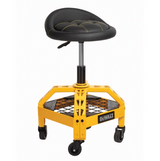 DeWALT Quilted Seat Adjustable Shop Stool with Casters