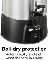 Proctor Silex Coffee Urn, Black and Stainless Steel