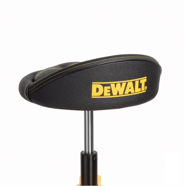 DeWALT Quilted Seat Adjustable Shop Stool with Casters