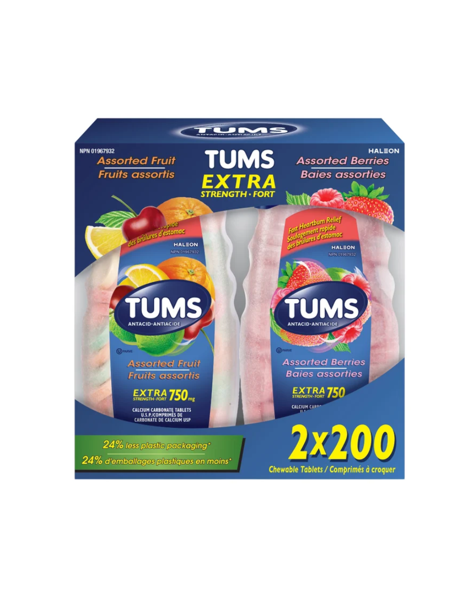Tums Extra Strength, 2 x 200 tablets