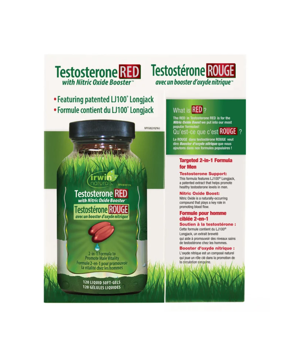 Testosterone RED with Nitric Oxide Booster 120 Soft Gels