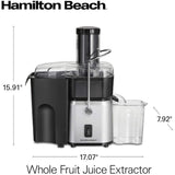 HAMILTON BEACH Whole Fruit Juicer Machine, Centrifugal Extractor - 67840
