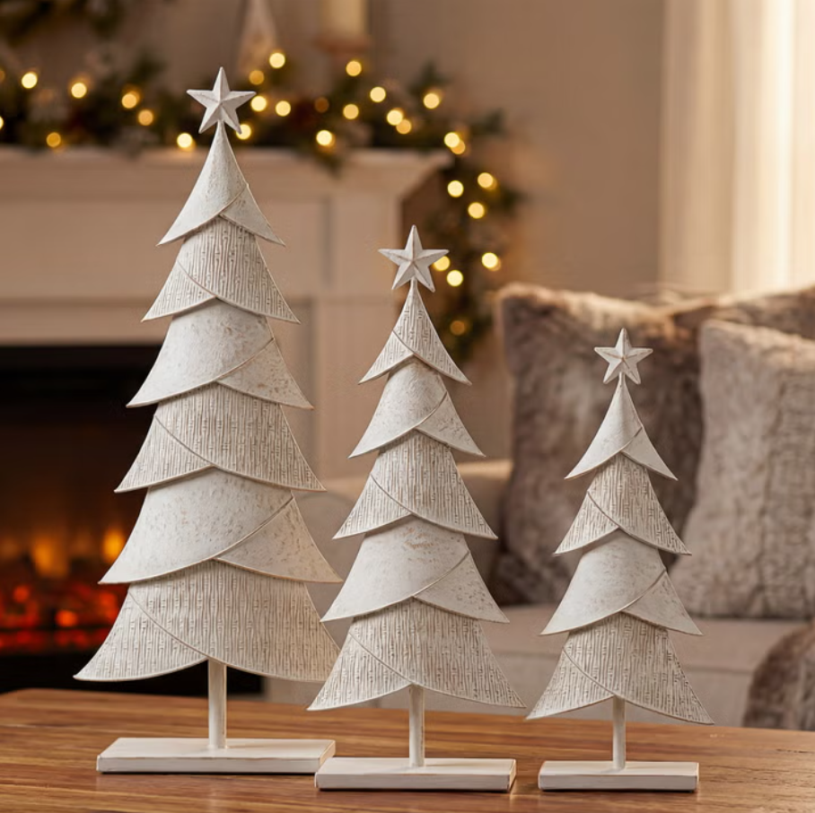 Set of 3 Holiday Metal Trees