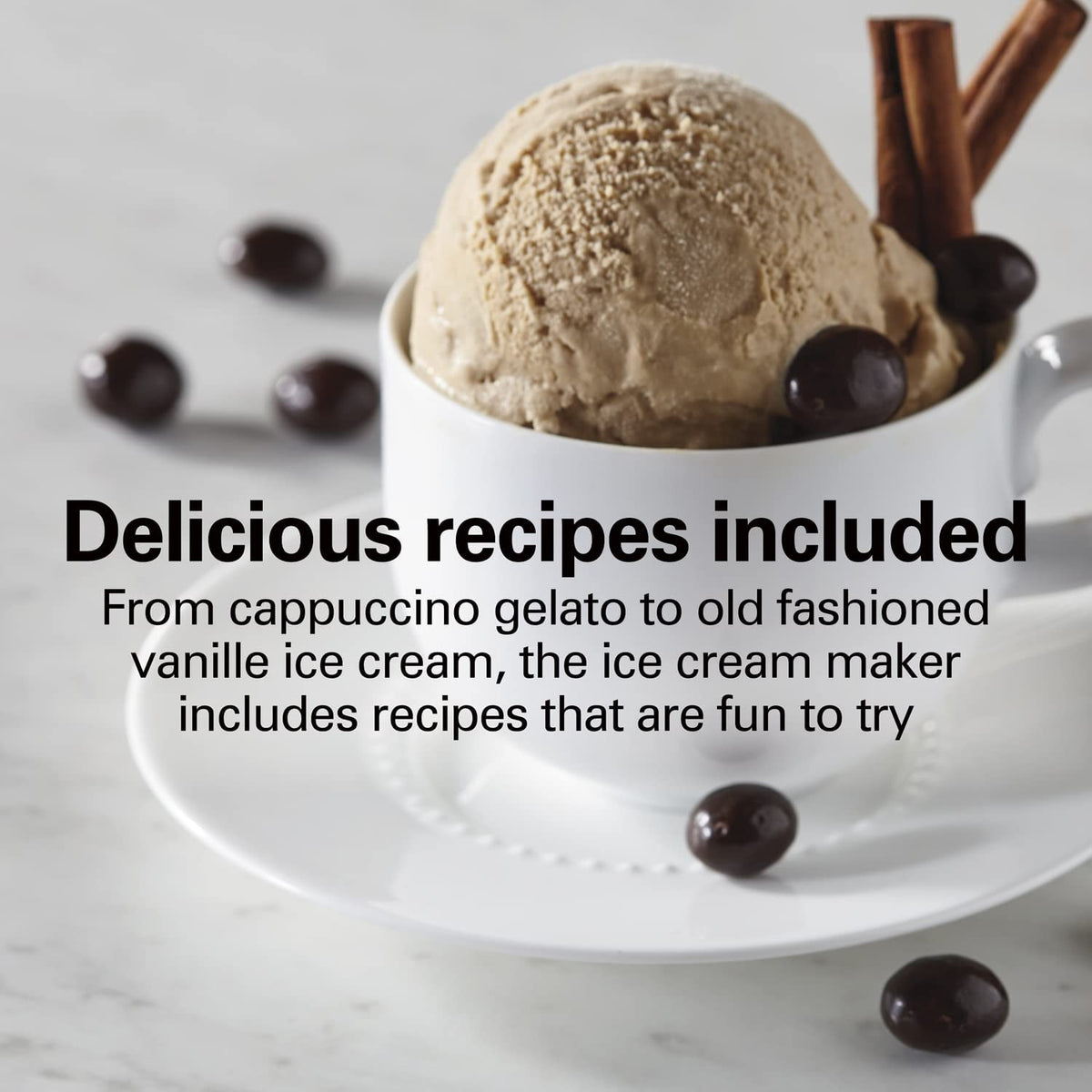 HAMILTON BEACH Ice Cream & Frozen Yogurt Maker - Refurbished with Home Essentials warranty - 68880
