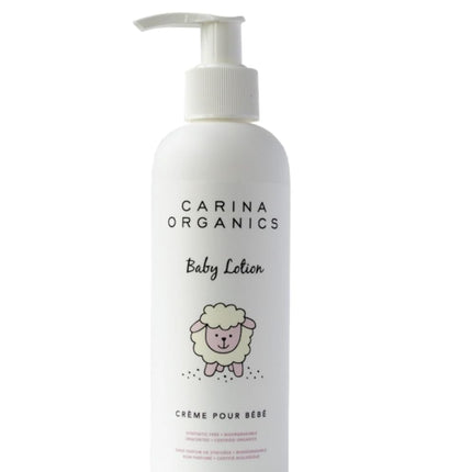 Carina Organics Extra Gentle Baby Lotion, Organic & Natural, for Sensitive Skin, Whole Body, 250 ml, White