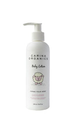 Carina Organics Extra Gentle Baby Lotion, Organic & Natural, for Sensitive Skin, Whole Body, 250 ml, White