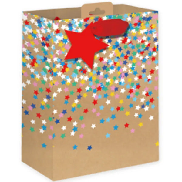 EPC Kraft Star Stamp Giftbag Jumbo
