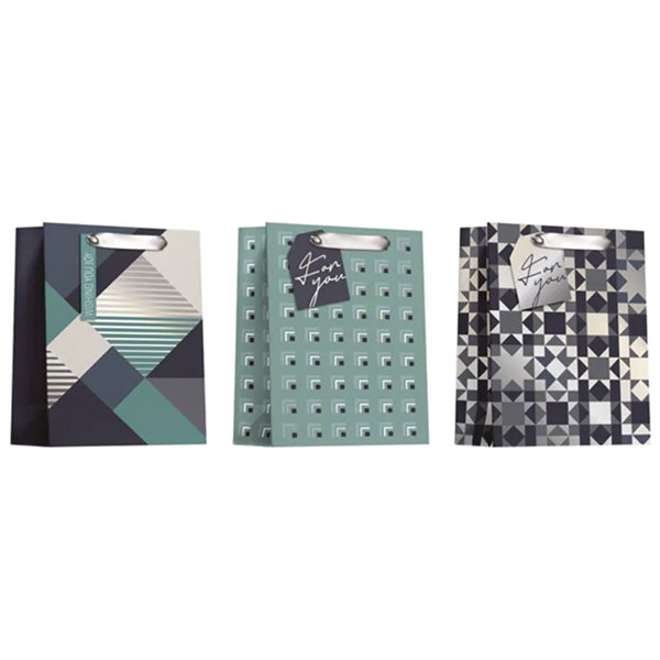 EPC Black/green Geometric Giftbag Large 3STYLES