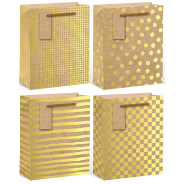 EPC Elegant Gold Giftbag Large 4STYLES