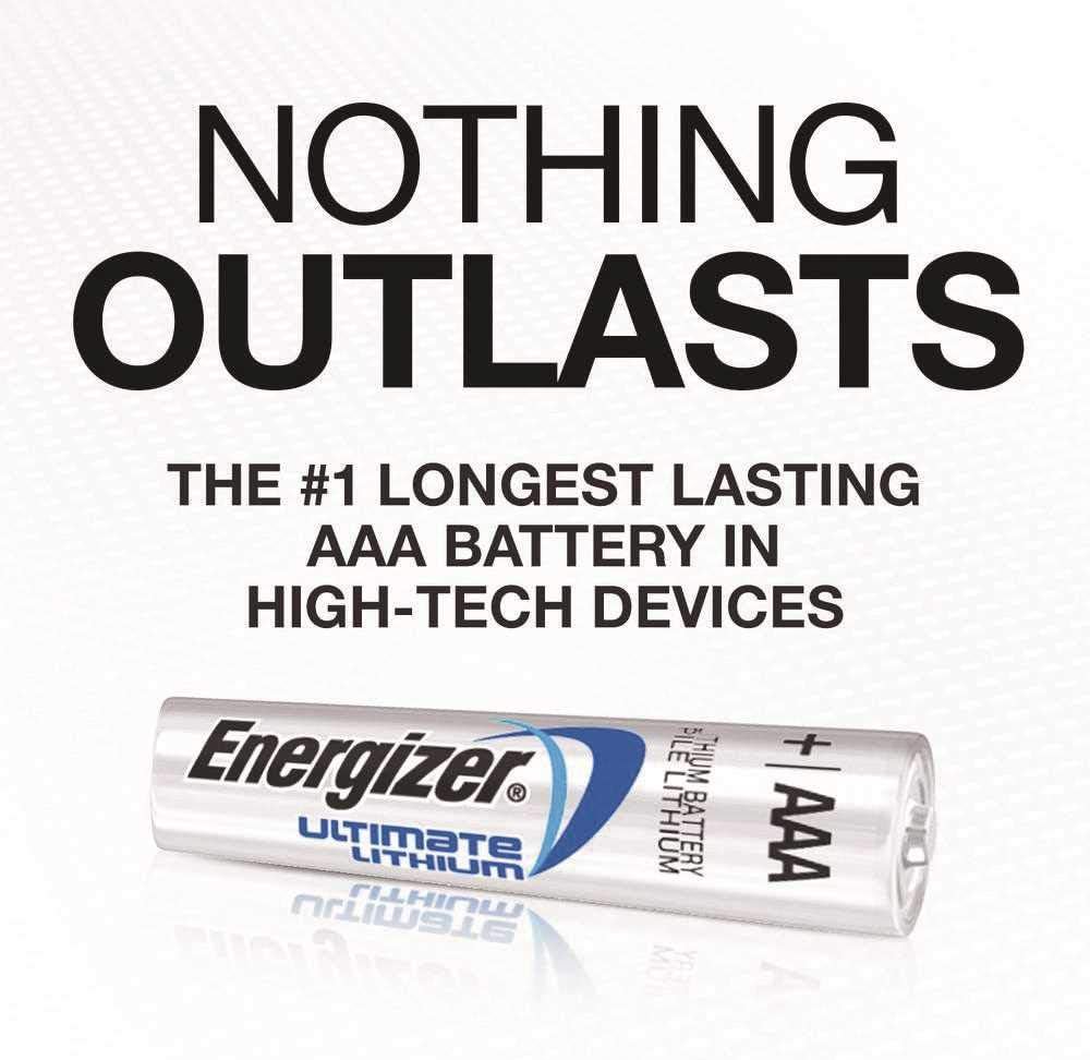 Energizer® Photo Ultimate Lithium AAA Batteries, Pack of 4