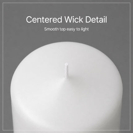 Yummi 3" x 8" Round Pillar Candles - 3 per Pack
