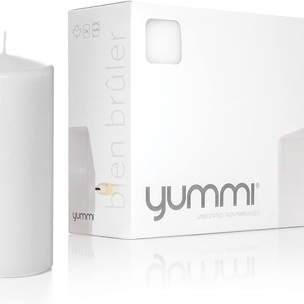 Yummi 3" x 6"  Round Pillar Candles - 3 per Pack