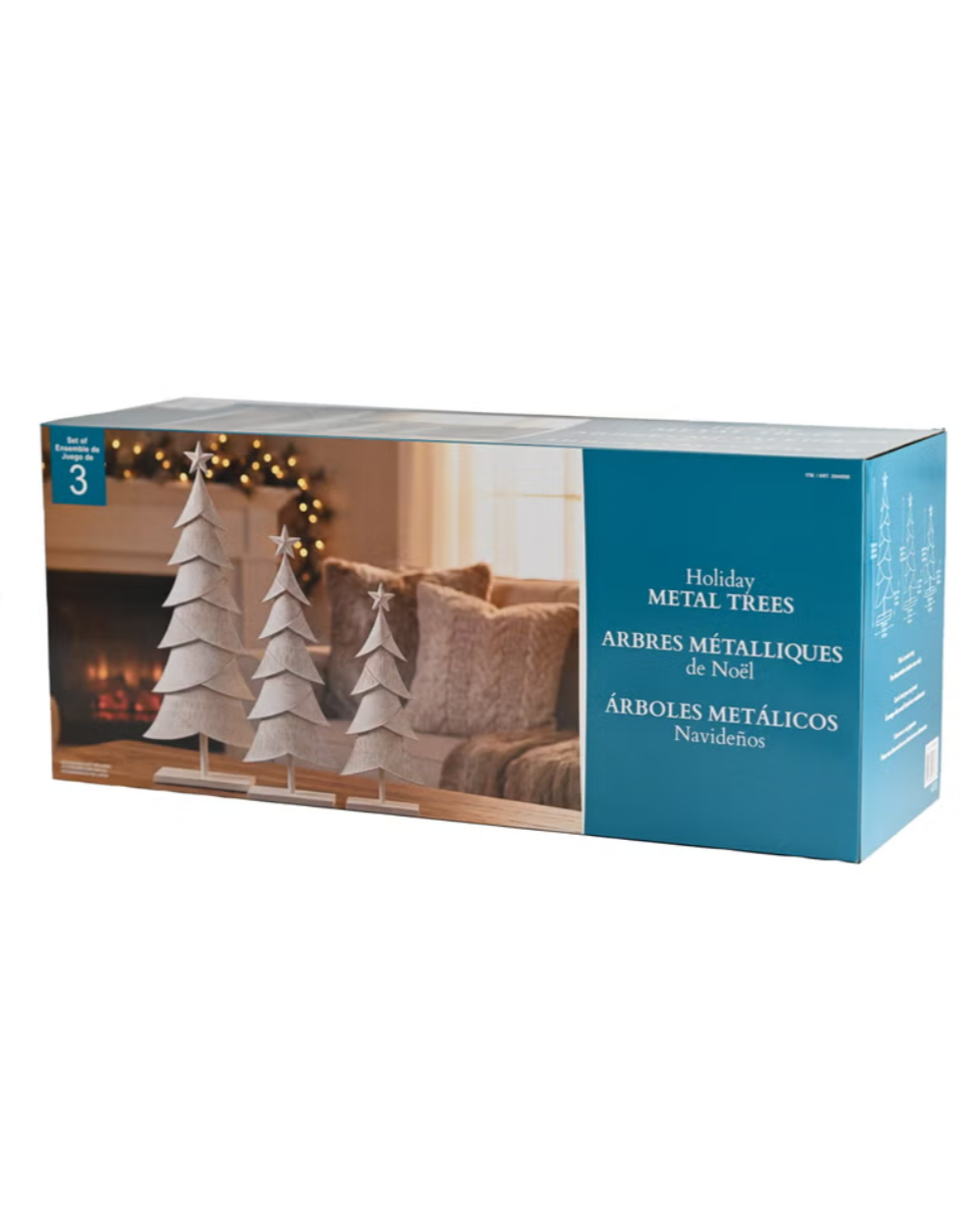 Set of 3 Holiday Metal Trees