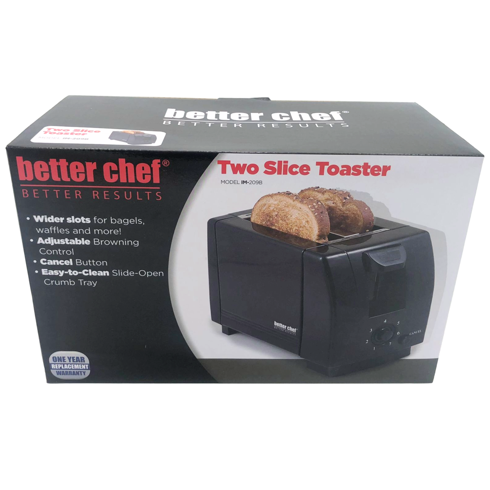 BETTER CHEF TWO SLICE TOASTER - IM-209B - EL-18519