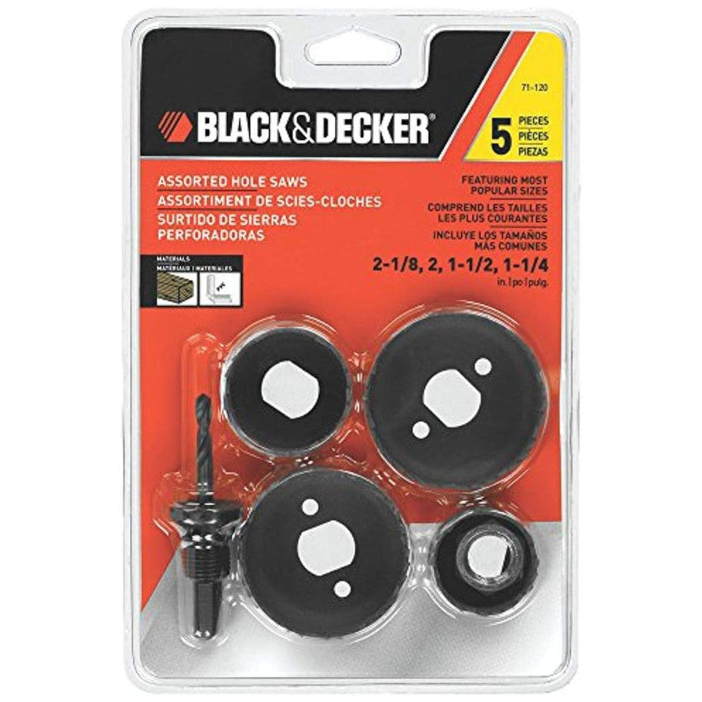 BLACK+DECKER 71-120-CA 5-piece Hole Saw Assortment