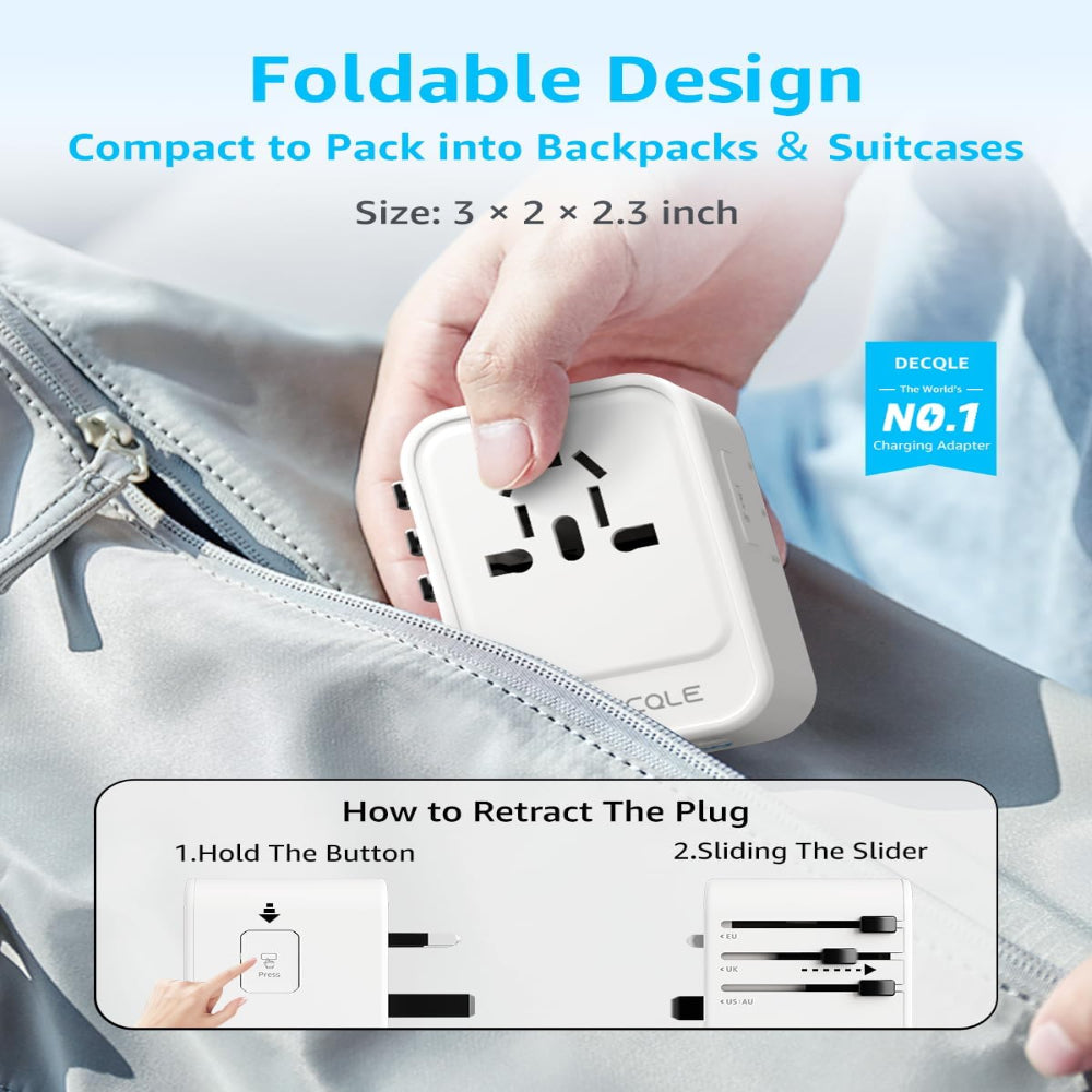 DECQLE DQZ8 Universal Travel Adapter 45W
