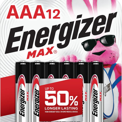Energizer MAX AAA Batteries (12 Pack), Triple A Alkaline Batteries