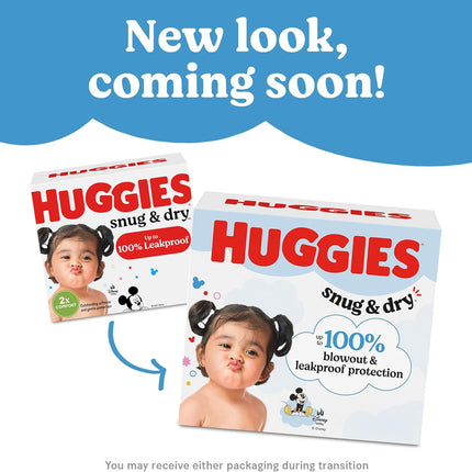 Huggies Size 4 Diapers, Snug & Dry Baby Diapers, Size 4 (22-37 lbs), 148 Count, Packaging May Vary