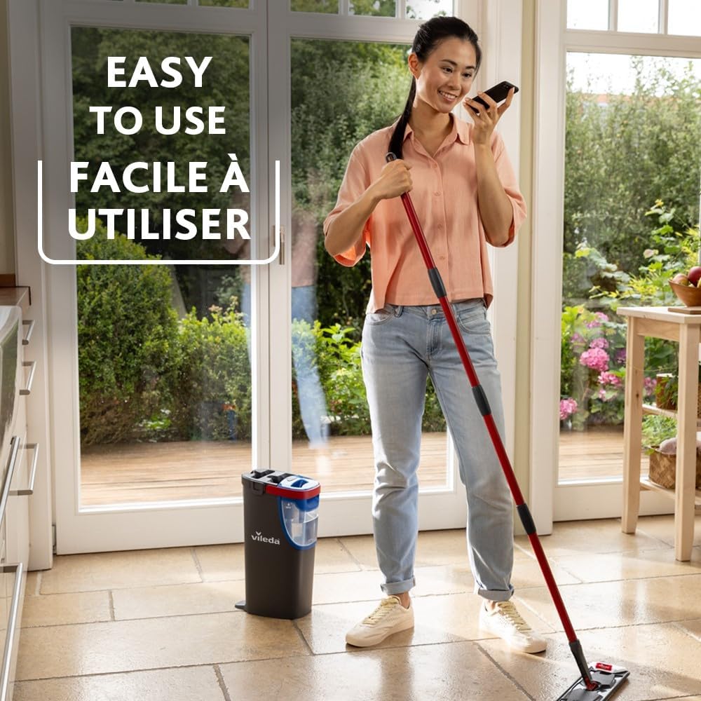 Vileda H2prO Flat Mop and Bucket Set