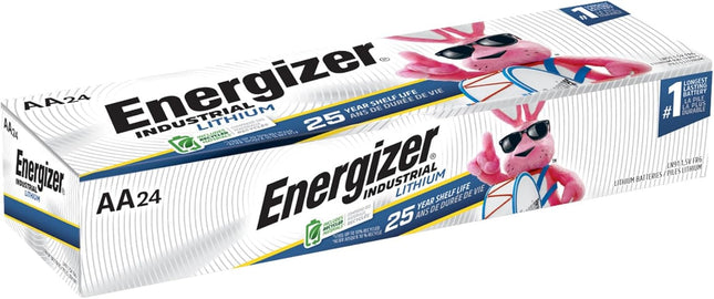 Energizer® Industrial Lithium AA Batteries, Pack of 24 Batteries, L91