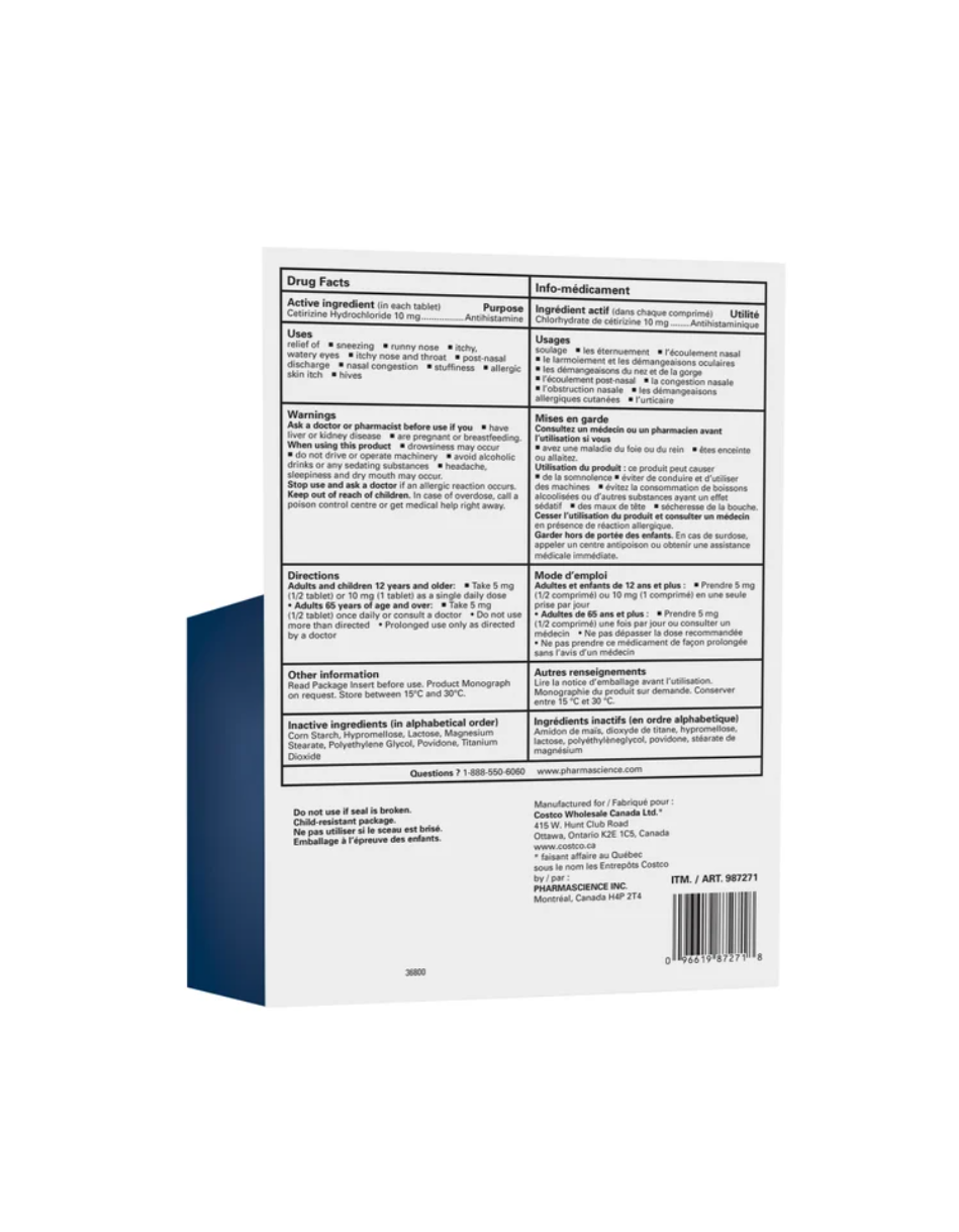 Kirkland Signature Allergy Relief Extra Strength10 mg, 200 Tablets