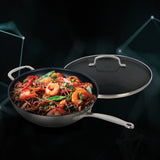 CUISINART 77IEL26-30HNSCC 12" EVERLASTING NON-STICK STAINLESS STEEL STIR-FRY PAN/WOK WITH COVER