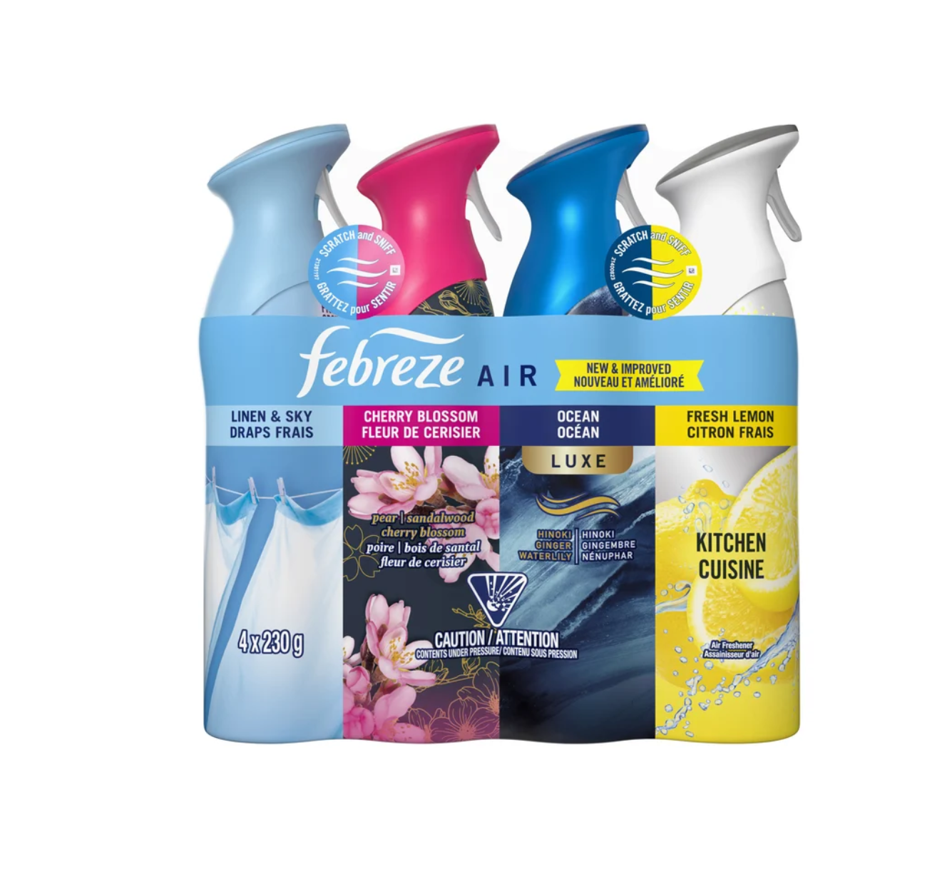 Febreze Air Refresher, Variety Pack, 4-count