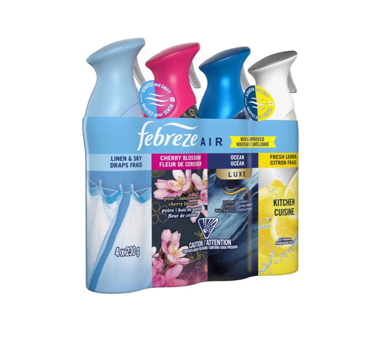 Febreze Air Refresher, Variety Pack, 4-count