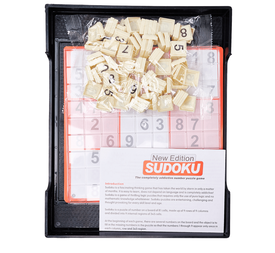 SUDOKU NUMBER PUZZLE GAME 9.5"X12"