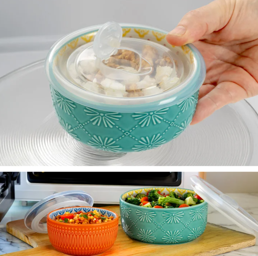 Signature Housewares Morocco Bowls with Lids, 6-piece