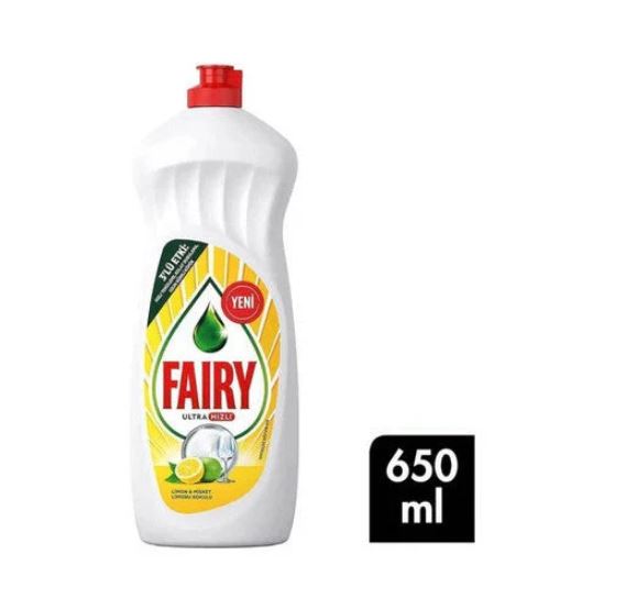 Fairy , Lemon Scented Liquid Dish Detergent 650 ml , White
