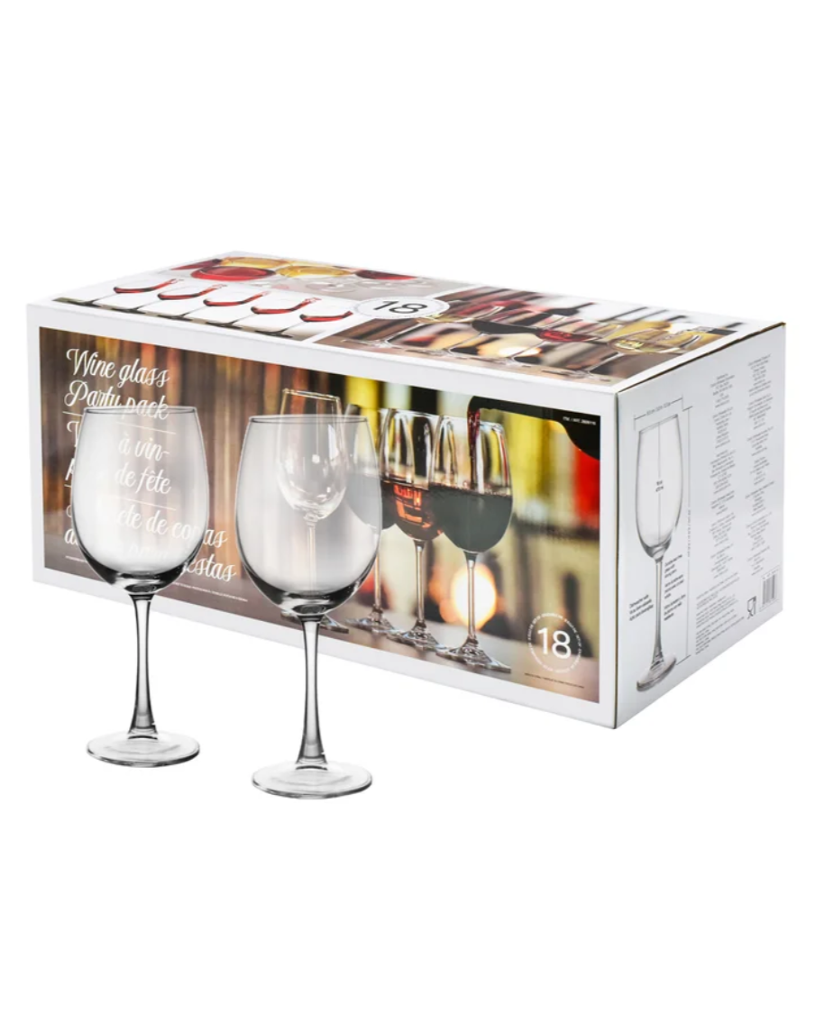 Wine Glass Party Pack, 18-pack