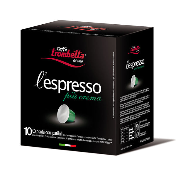 Trombetta Espresso Piu Crema 10 ct