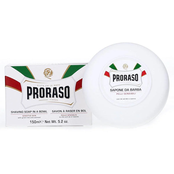 Proraso White Shaving Soap Bowl for Sensitive Skin 150 mL