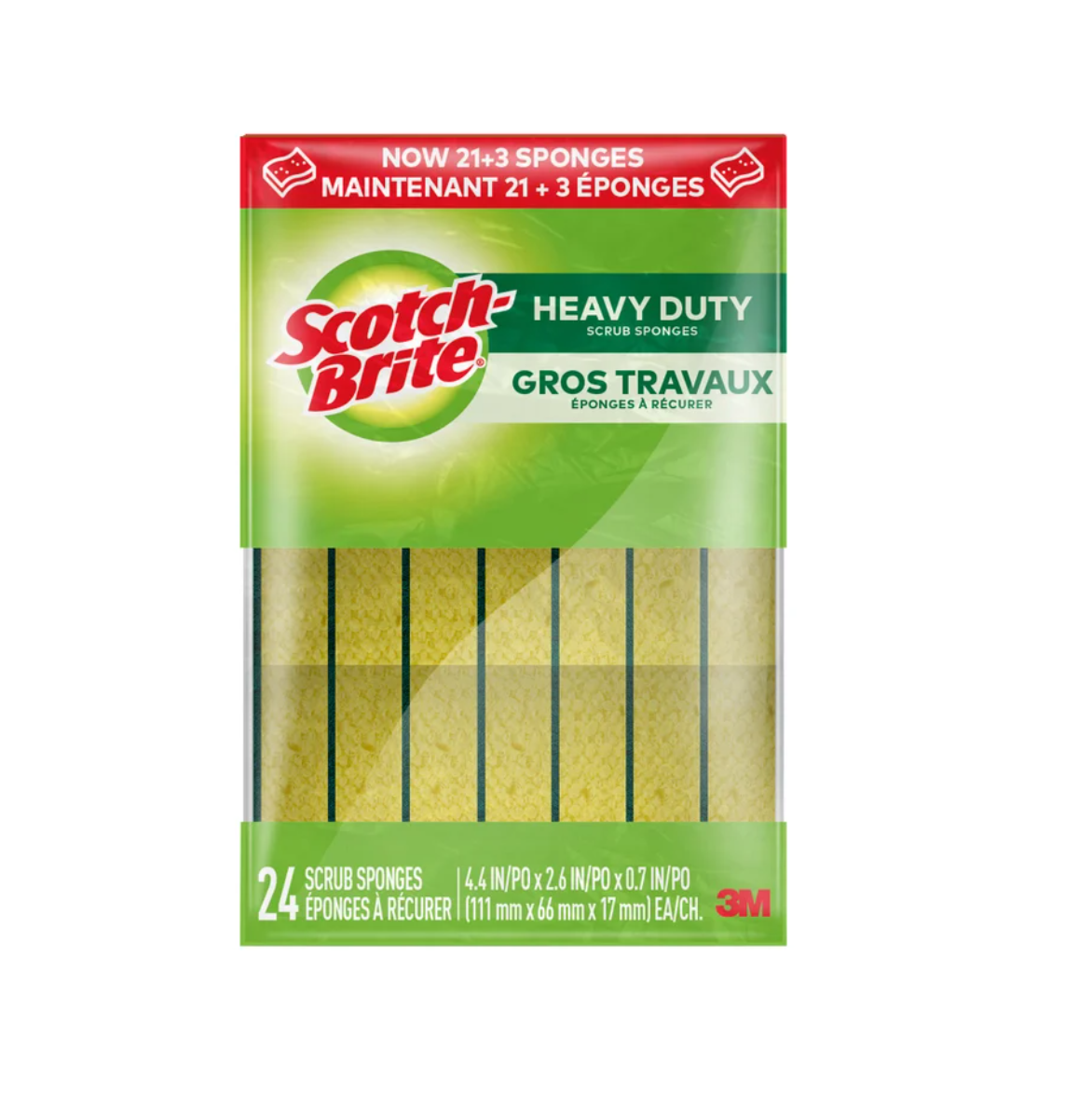 Scotch-Brite Heavy Duty Scrub Sponge, 24-pack