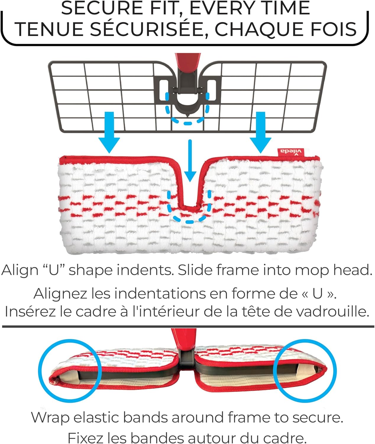 Vileda Promist Max Spray Mop - 360 Degree Swivel, Red, Cotton Head, Multiple Surfaces
