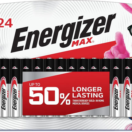 Energizer Max Premium AAA Batteries, Alkaline Triple A Battery (24 Count) E92BP-24