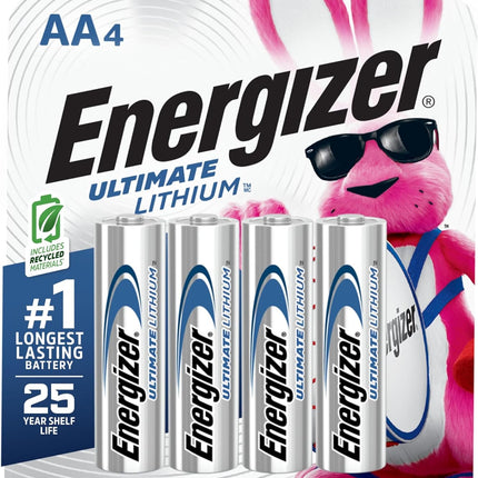 Energizer L91SBP-4 Energizer Ultimate Lithium AA Battery, 4 Count, 0.070 kg
