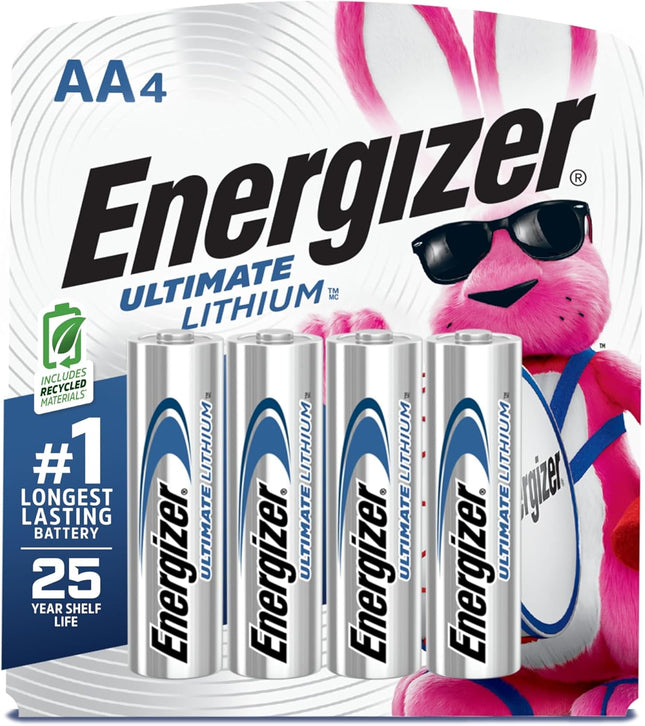 Energizer L91SBP-4 Energizer Ultimate Lithium AA Battery, 4 Count, 0.070 kg