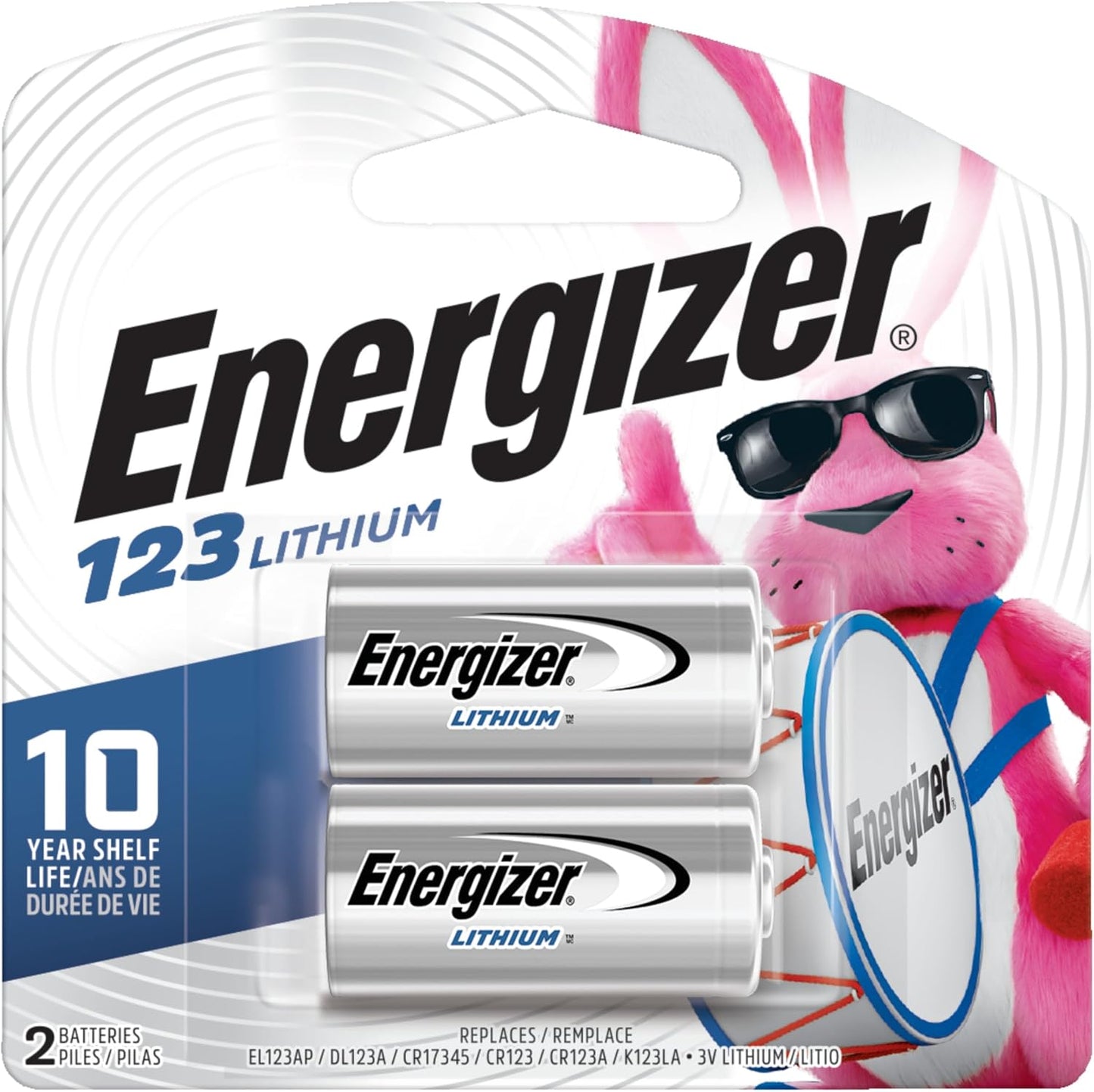 ENERGIZER 123 LITHIUM BATTERY 2PCS